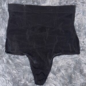 Black high waisted slimming shapewear thong size medium women's nwot